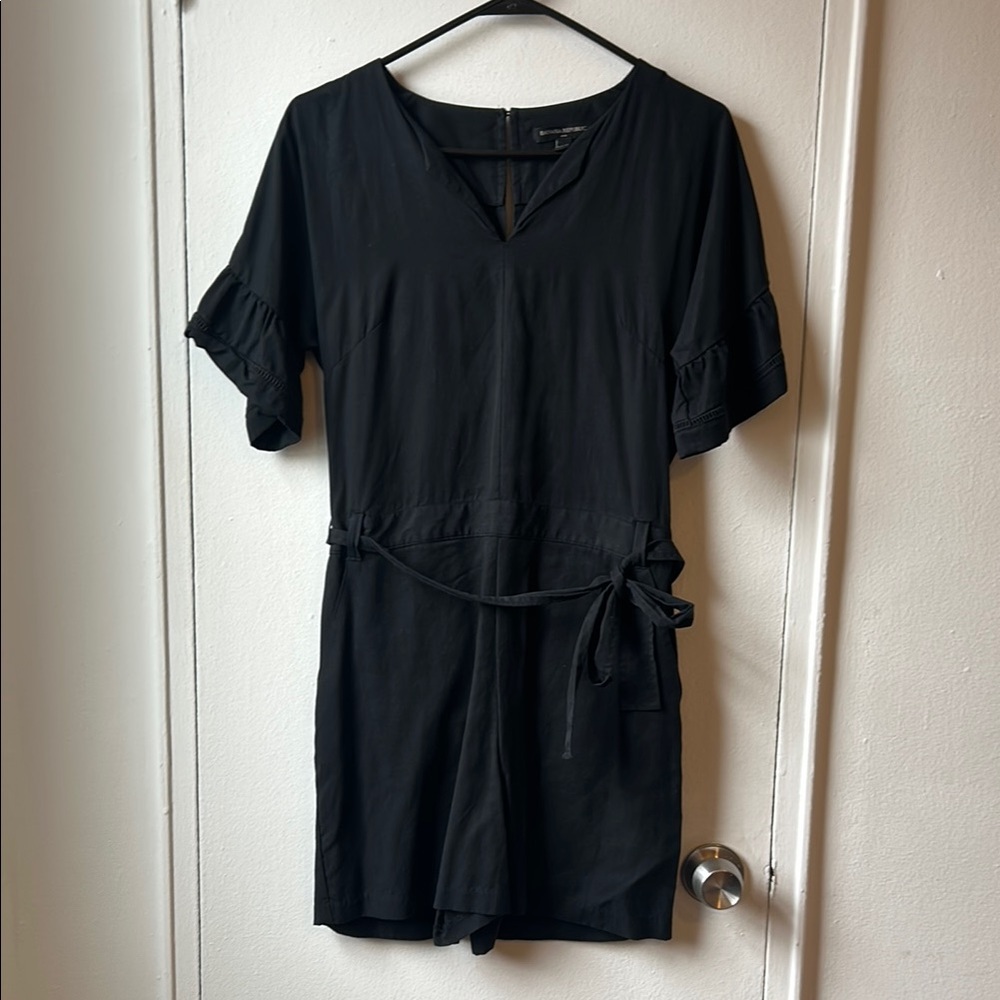 Banana Republic Black Short Sleeve Romper